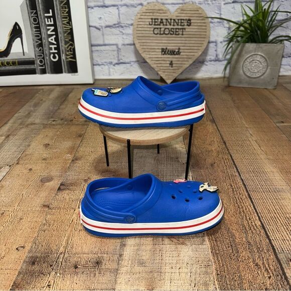 Crocs Kid's Unisex Crocband Clog Blue Bolt Croslite US Kid's J 3 - Picture 3 of 13